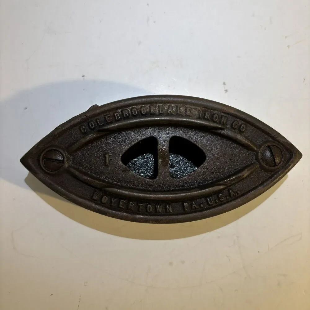 Colebrookdale Iron Co. Antique Sad Iron Vintage Clothes Detachable Handle Type C - Picture 10 of 12